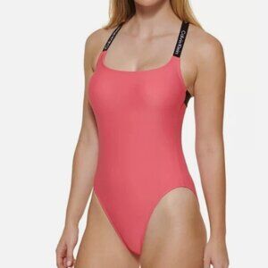 NWT! Calvin Klein Rose Crisscross One Piece Swimsuit NEW!